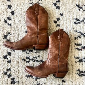 Brown Leather Cowboy Boots